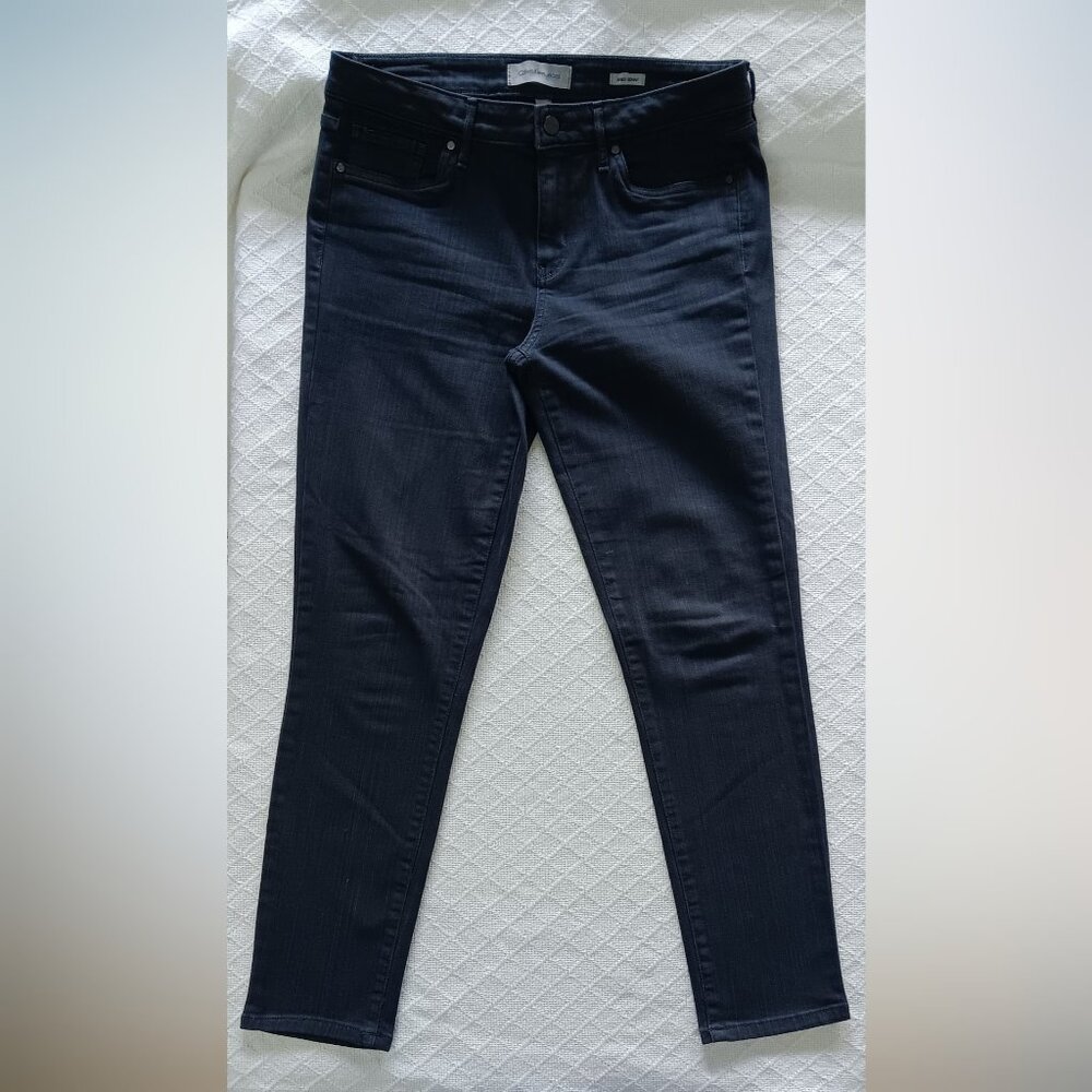 Calvin Klein Jeans Ankle Skinny Mid-Rise Dark Gray 10